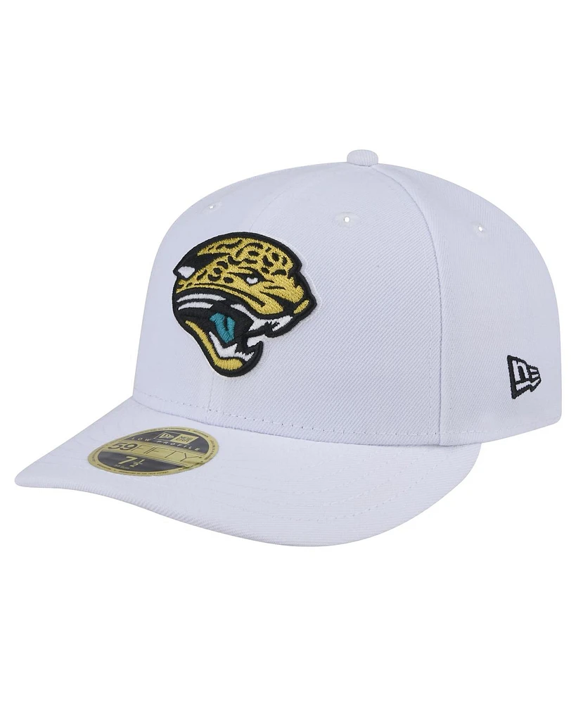 New Era Men's White Jacksonville Jaguars Throwback Logo Omaha Low Profile 59FIFTY Fitted Hat