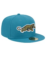 New Era Men's Teal Jacksonville Jaguars Throwback Crawl Omaha 59FIFTY Fitted Hat