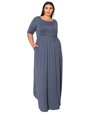 L I V D Plus Size Eva Pocket Maxi Dress