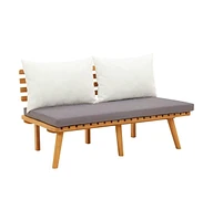 Patio Bench with Cushions 45.3" Solid Acacia Wood