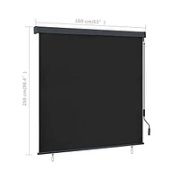 vidaXL Outdoor Roller Blind 63"x98.4" Anthracite