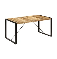 vidaXL Dining Table 63"x31.5"x29.5" Solid Mango Wood