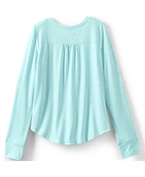 Lands' End Big Girls Plus Long Sleeve Active Tee