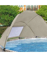 Bestway Steel Pro Max 13' x 42" Round Above Ground Pool Set with Canopy & Ladder