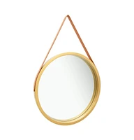 vidaXL Wall Mirror with Strap 23.6" Gold