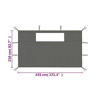 Gazebo Sidewalls with Windows 2 pcs Anthracite