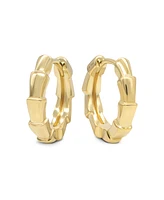 Devata Signature Hoop Earrings in 14K Gold, approx. 3.6 grams