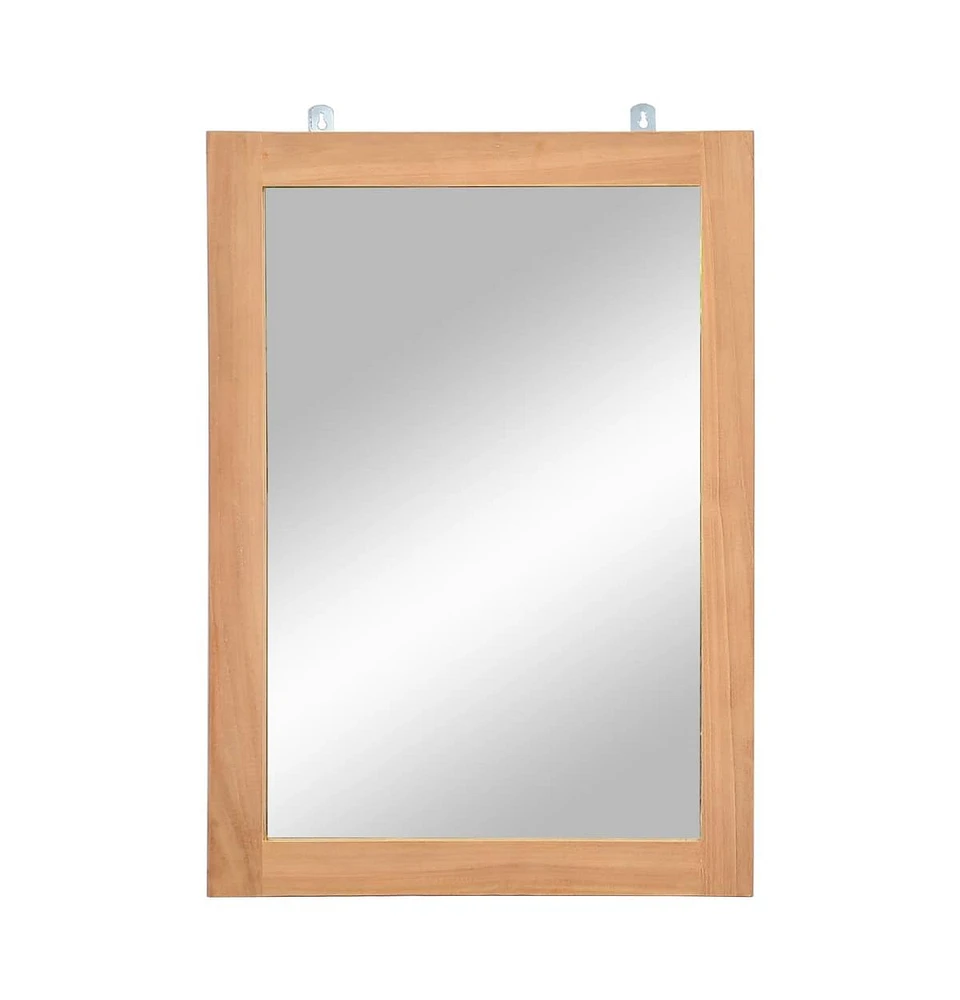 vidaXL Wall Mirror Solid Teak 19.7"x27.6