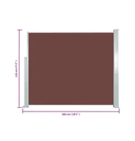 vidaXL Retractable Side Awning 47.2"x118.1" Brown