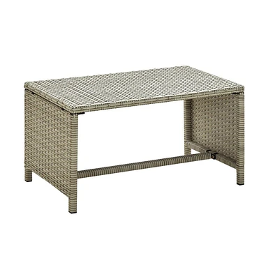 vidaXL Coffee Table Beige 27.6"x15.7"x15" Poly Rattan