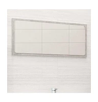 Bathroom Mirror Concrete Gray 31.5"x0.6"x14.6" Engineered Wood