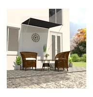 vidaXL Retractable Awning 59.1"x59.1" Anthracite