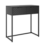 vidaXL Console Table Anthracite 28.3"x13.8"x29.5" Steel