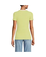 Lands' End Petite Women's Micro Rib T-Shirt