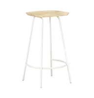 vidaXL Bar Stools 2 pcs Solid Mango Wood