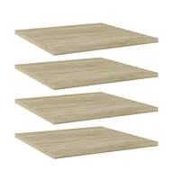 vidaXL Bookshelf Boards 4 pcs Sonoma Oak 15.7"x15.7"x0.6" Engineered Wood