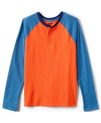 Lands' End Big Boys Husky Henley Shirt