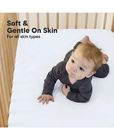KeaBabies 2pk Soothe Fitted Crib Sheets Neutral, Organic Baby Sheets, Fits Standard Nursery Mattress