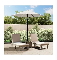 vidaXL Parasol Sand White 78.7"x83.1" Aluminum