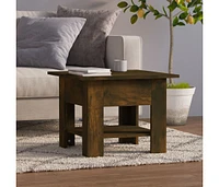 vidaXL Coffee Table Smoked Oak 21.7"x21.7"x16.5" Engineered Wood