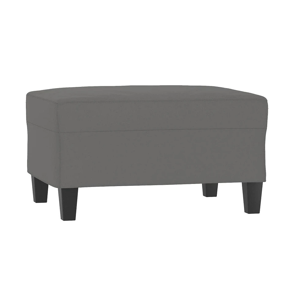 vidaXL Footstool Dark Gray 27.6"x21.7"x16.1" Microfiber Fabric