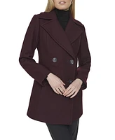 Cole Haan Women's Fine Wool Twill Double Breasted Peacoat