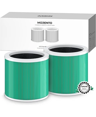 Morento HY1800 Genuine Air Purifier Replacement Filter, H13 Ture Hepa Filter for HY1800 Air Purifer, Efficiency Activated Carbon, 2 Pack, Original Ver