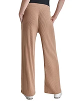 Dkny Women's Brushed Rib-Knit Straight-Leg Pants