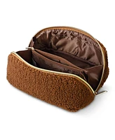 Byootique Plush Makeup Case Open Flat Travel Toiletry Accessories Organizer Bag