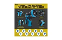 Kotto 100' Expandable Water Garden Hose: 10 Spray Nozzles, Solid Brass Connector, Leak-Proof Design