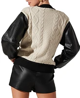 Astr the Label Women's Fionn Mixed-Media Jacket