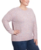 Joseph A Plus Size Space Dyed Pullover Sweater