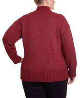 Joseph A Plus Plush Tunic Mock Neck Sweater