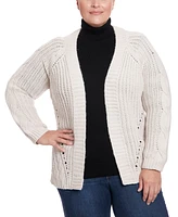 Joseph A Plus Cable Knit Cardigan Sweater