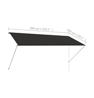 vidaXL Retractable Awning 118.1"x59.1" Anthracite