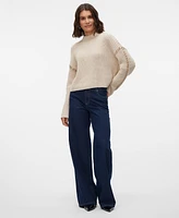 Vero Moda Women's Whipstitched Mock-Neck Sweater