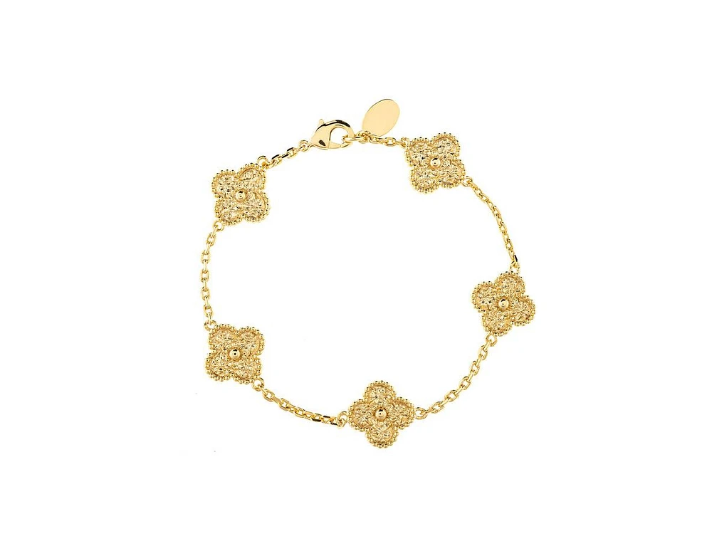 Rivka Friedman Polished Clover Station Bracelet