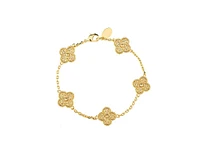 Rivka Friedman Polished Clover Station Bracelet