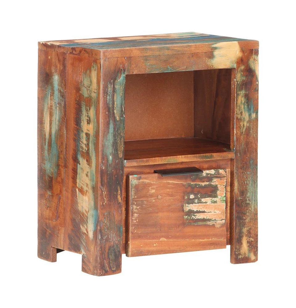 vidaXL Bedside Cabinet 15.7"x11.8"x19.7" Solid Reclaimed Wood