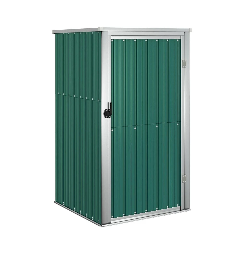 vidaXL Garden Tool Shed Green 34.6"x35"x63.4" Galvanized Steel