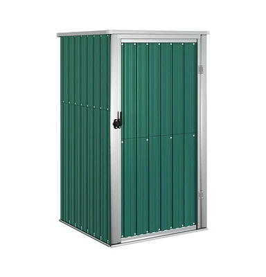 vidaXL Garden Tool Shed Green 34.6"x35"x63.4" Galvanized Steel