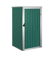 vidaXL Garden Tool Shed Green 34.6"x35"x63.4" Galvanized Steel