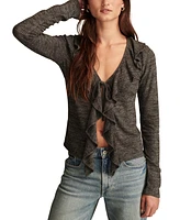 Lucky Brand Women's Cloud Ruffled Long-Sleeve Top