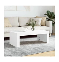 Coffee Table White 40.2"x19.7"x14.2" Engineered Wood