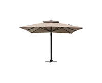 Casainc 11 Ft Square Cantilever Umbrella for Outdoor Patio, Gray