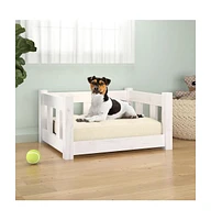 vidaXL Dog Bed 21.9"x17.9"x11" Solid Wood Pine