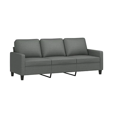 vidaXL 3-Seater Sofa Dark Gray 70.9" Fabric