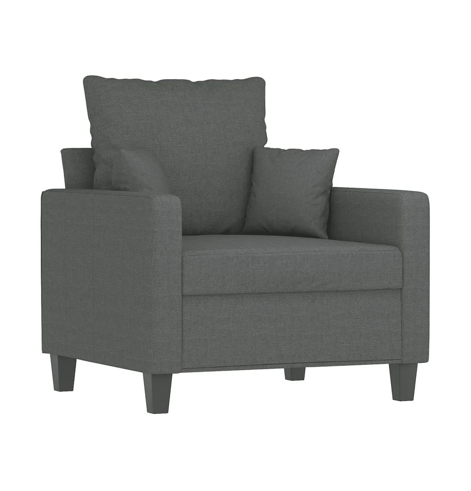 vidaXL Sofa Chair Dark Gray 23.6" Fabric