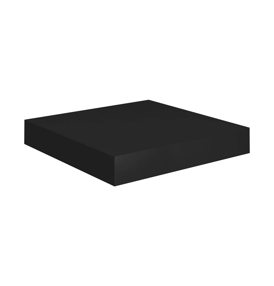 vidaXL Floating Wall Shelf Black 9.1"x9.3"x1.5" Mdf