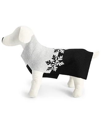 Holiday Lane Colorblocked Snowflake Pet Sweater, Created for Macy's